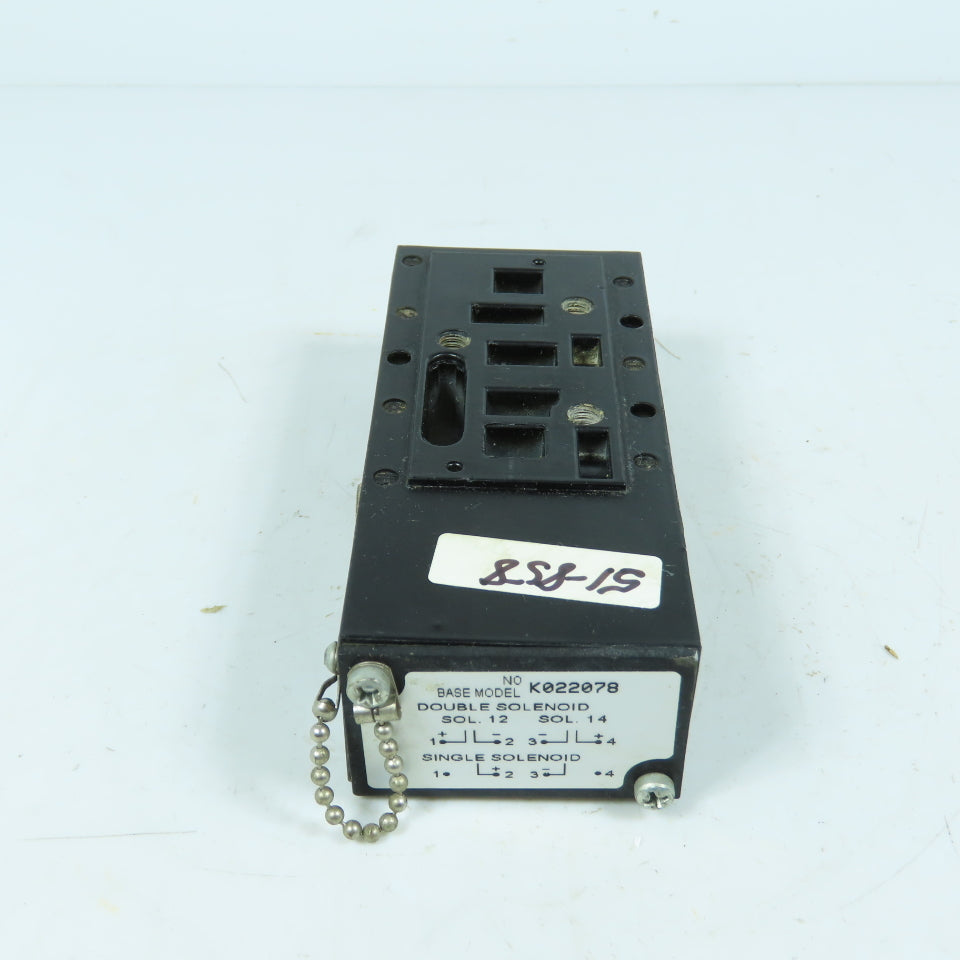 Ross Controls K022078 Pneumatic Solenoid Valve Base Manifold Sub-Base