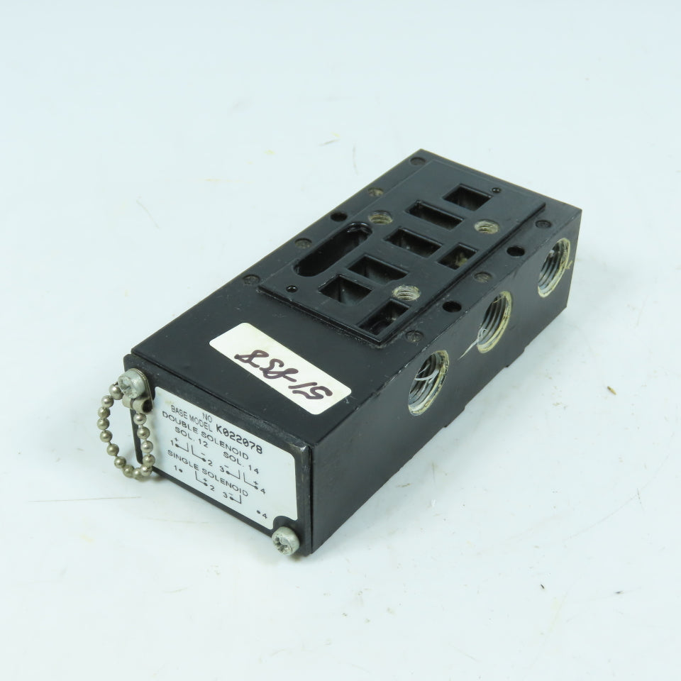 Ross Controls K022078 Pneumatic Solenoid Valve Base Manifold Sub-Base
