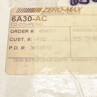 Zero-Max 6A30-AC 3/4" Bore Flexible Composite Disc Coupling