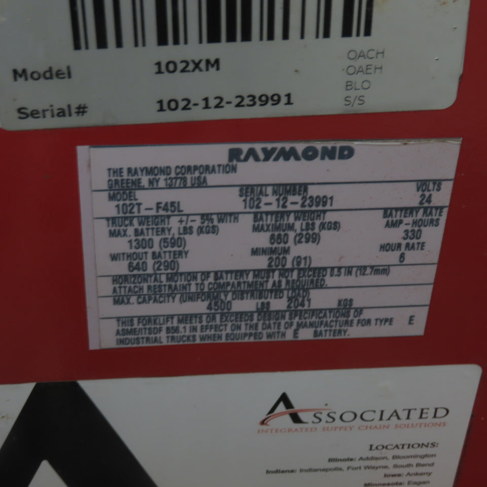 Raymond 102T-F45L 4500Lb Cap 24V Electric Walkie Pallet Jack 487HR No Battery