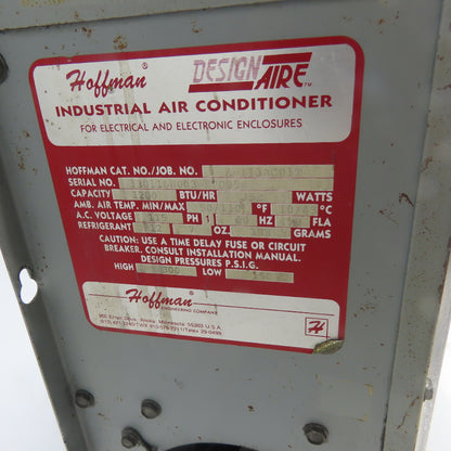 Hoffman A-113AC01T Electrical Enclosure Air Conditioner 1200BTU 115V 1Ph