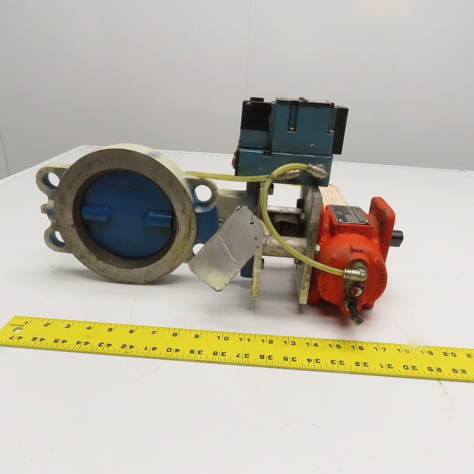 Bettis CBA315 5" Wafer Butterfly Valve W/ Solenoid Actuated Operator 120V Coil