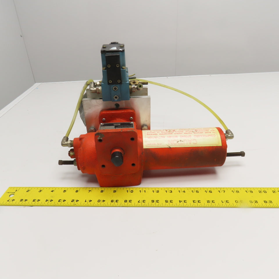 Bettis CBA315 5" Wafer Butterfly Valve W/ Solenoid Actuated Operator 120V Coil