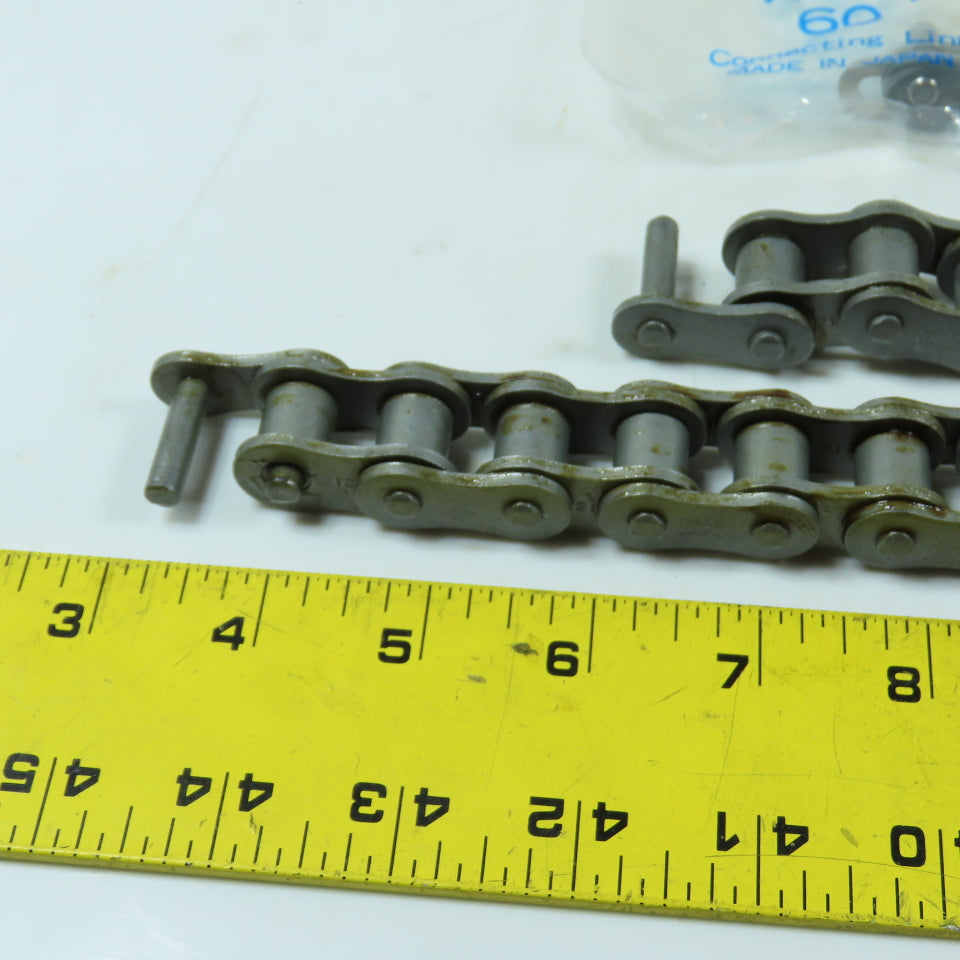 HKK Chain 60R AQUA II Roller Chain Remnants 12", 15" & 9 Links