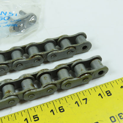 HKK Chain 60R AQUA II Roller Chain Remnants 12", 15" & 9 Links
