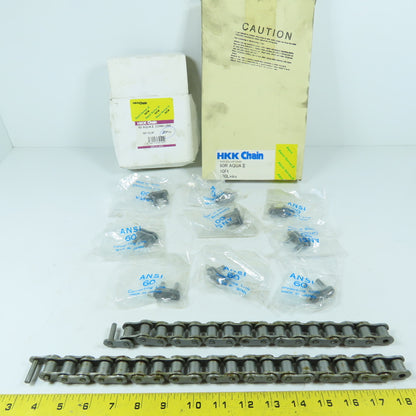 HKK Chain 60R AQUA II Roller Chain Remnants 12", 15" & 9 Links