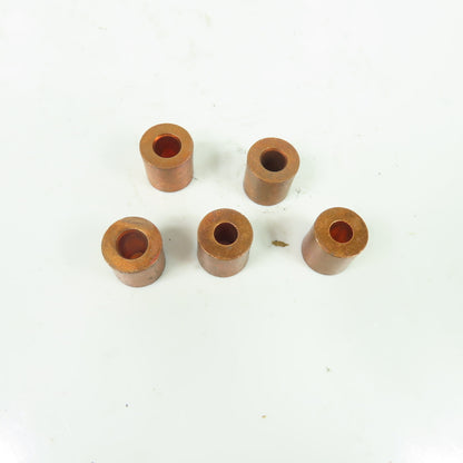 0.66" OD x 0.675" Tall Copper Spacer Tube 0.32-0.28" ID Tapered Bore Lot Of 5