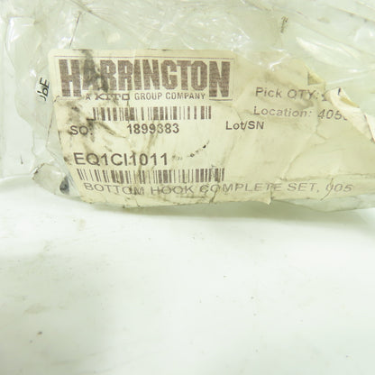 Harrington Kito EQ1CI1011 Steel Bottom Hook NEW