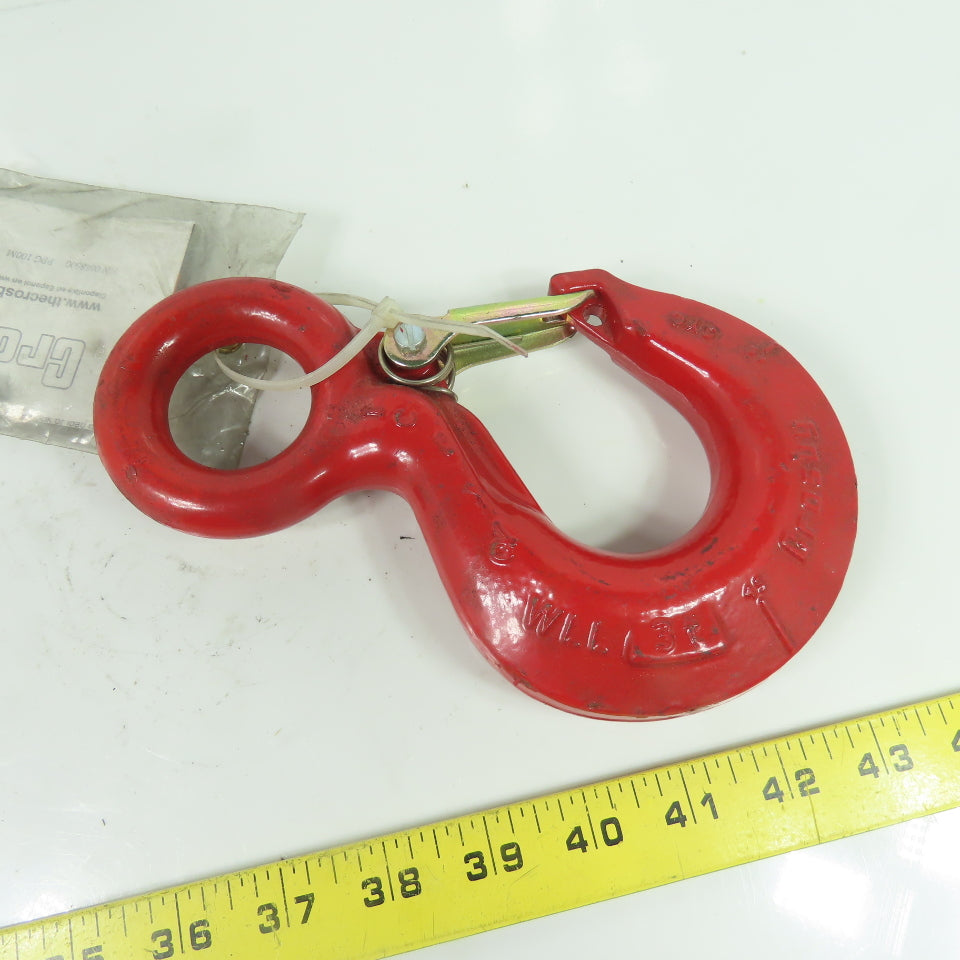 Crosby 29WP88 3 Ton 6000LB Carbon Steel Swing Hook Red USA
