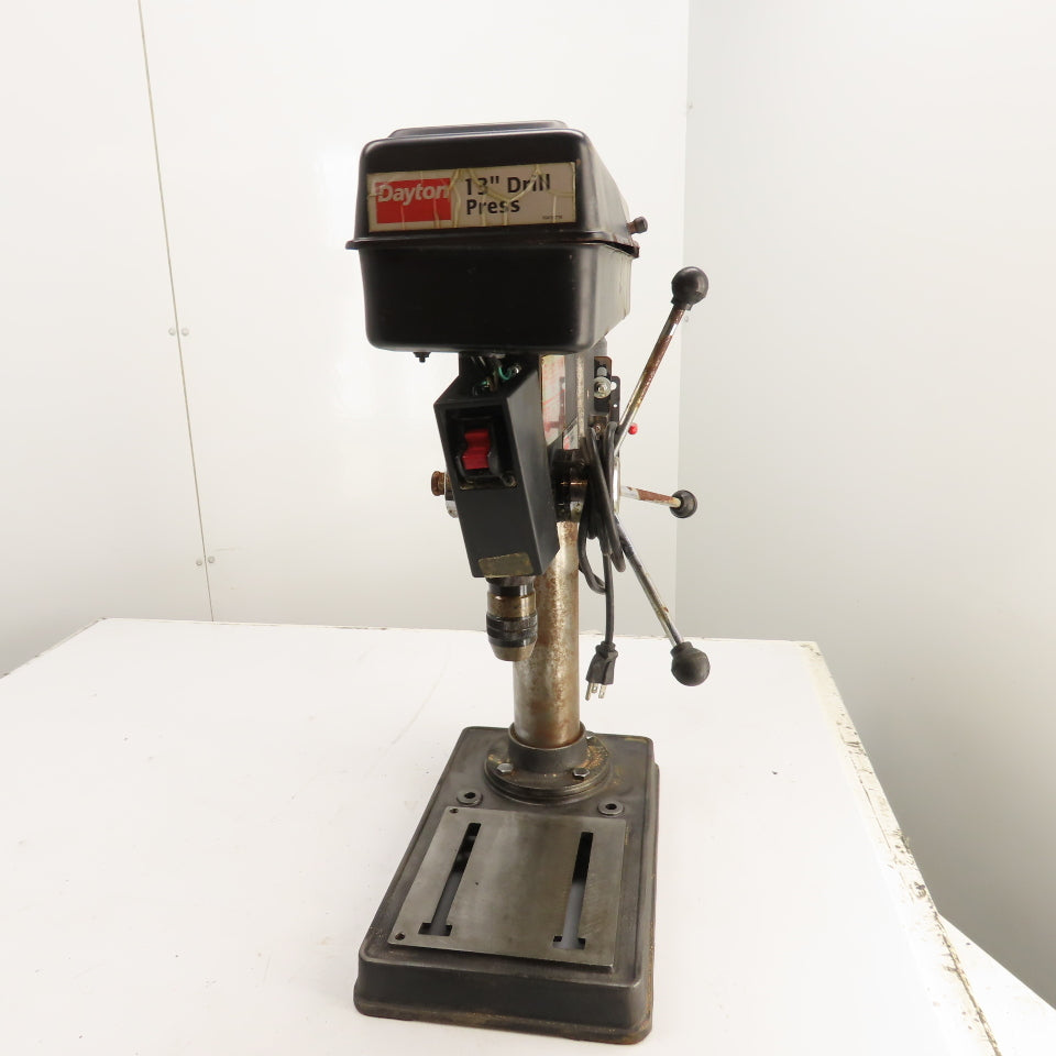 Dayton 3Z993C 13" Bench Top Drill Press 1/3HP 5-Speed 115V Tested