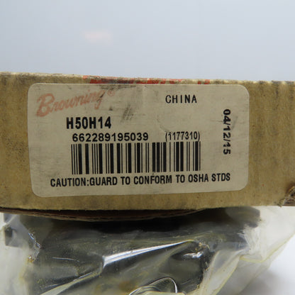 Browning H50H14 No. 50 Single Strand Roller Chain Sprocket 14T TL Bushing Bore