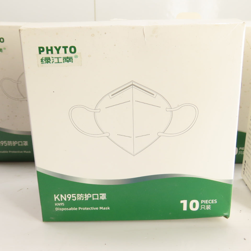 Phyto LT-C1086T Green Jiangnan Protective Masks Lot of 11 Boxes (110 Masks)