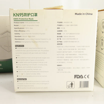 Phyto LT-C1086T Green Jiangnan Protective Masks Lot of 11 Boxes (110 Masks)