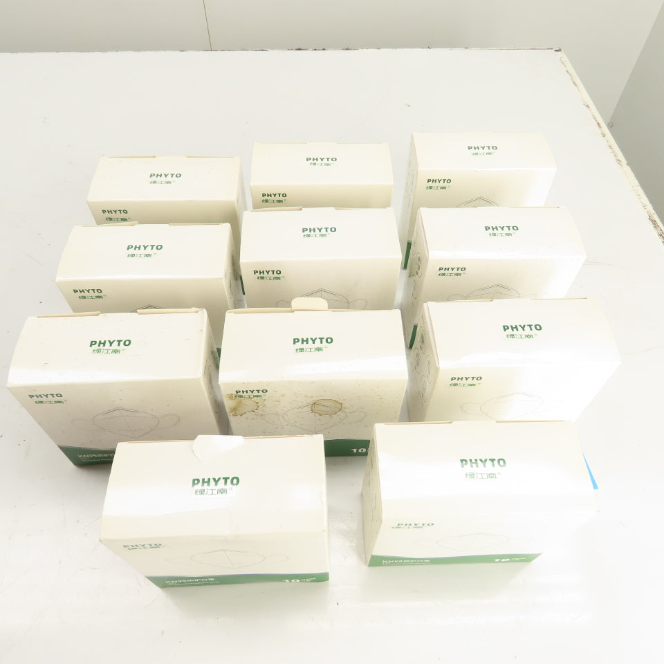 Phyto LT-C1086T Green Jiangnan Protective Masks Lot of 11 Boxes (110 Masks)