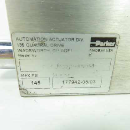 Parker P5T J032DHSN050 Guided Pneumatic Cylinder Actuator 32mm Bore 50mm Stroke