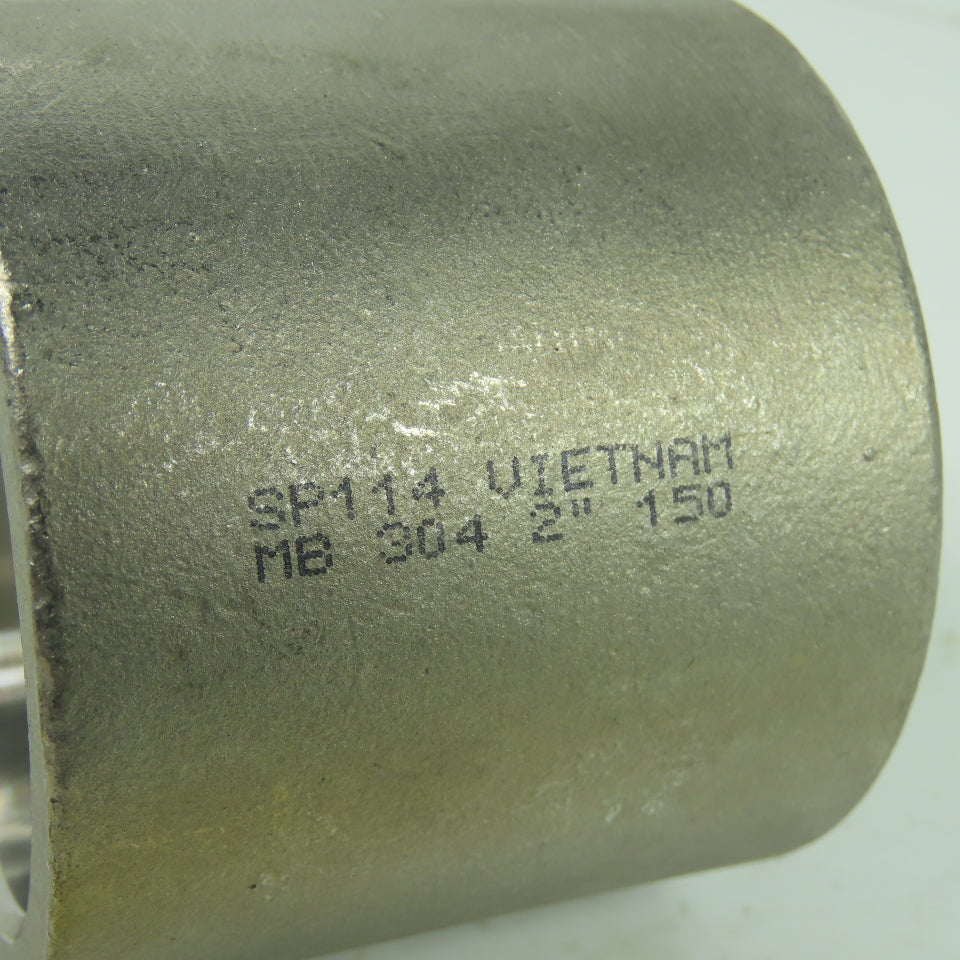 MB 304 SP114 150 2" Stainless Steel 2" Coupling Socket Weld 2.5" Tall
