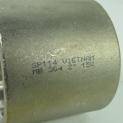 MB 304 SP114 150 2" Stainless Steel 2" Coupling Socket Weld 2.5" Tall