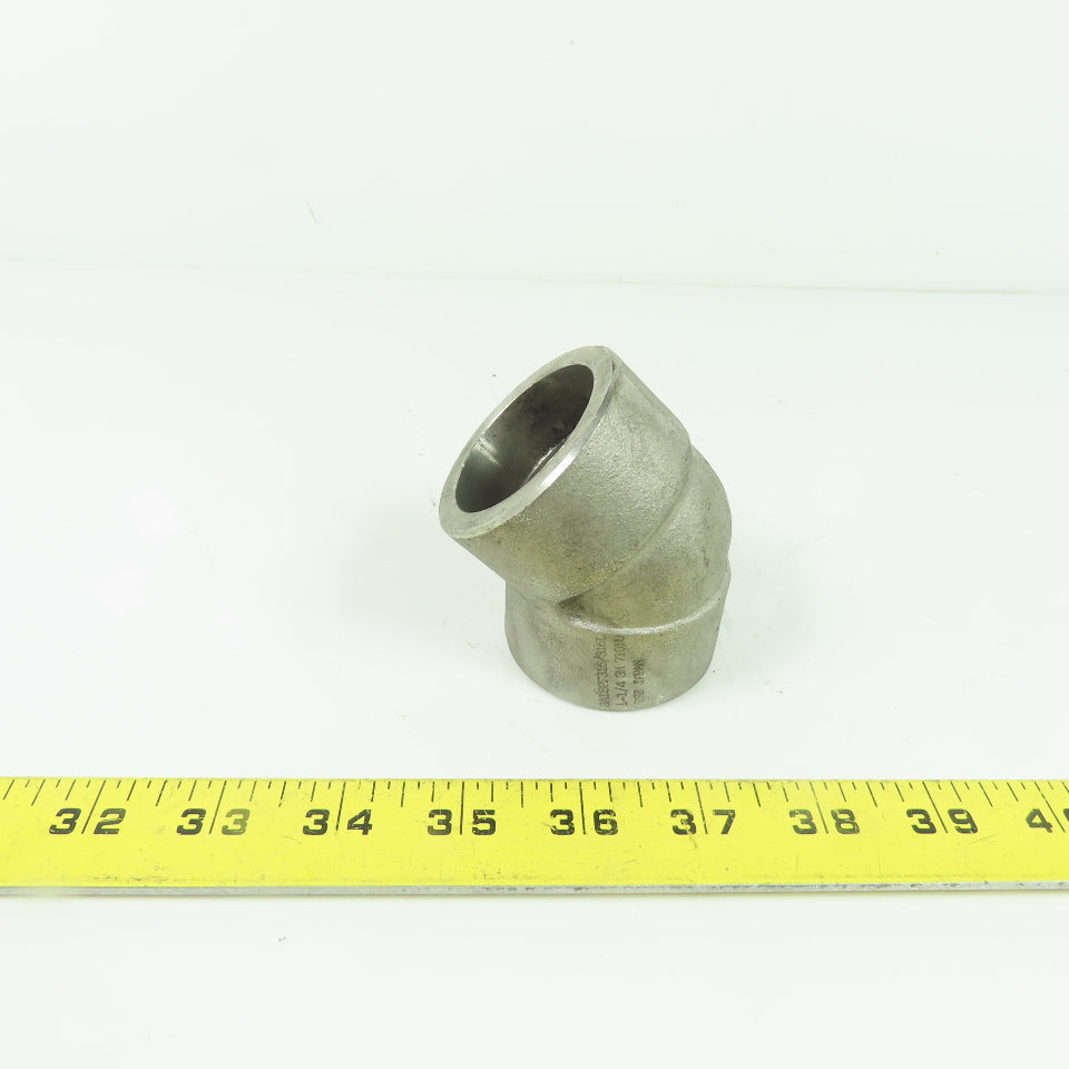 SA182F316/316L Stainless Steel 1-1/4" 45° Elbow Socket Weld