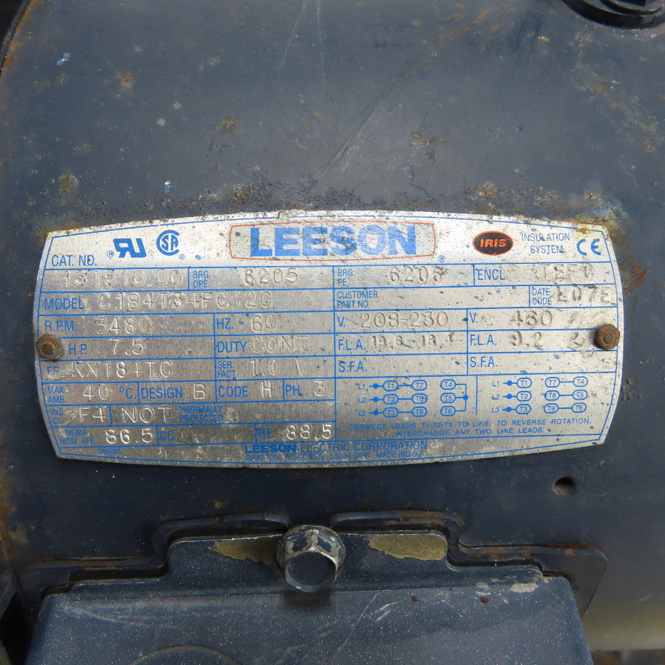 Finish Thompson KC22PTFNO601807 2" Sealless Mag Drive Centrifugal Pump 7.5HP 3Ph