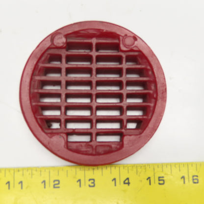 4" Red Polyurethane Drain Grate Possibly For Vibratory Tumbler