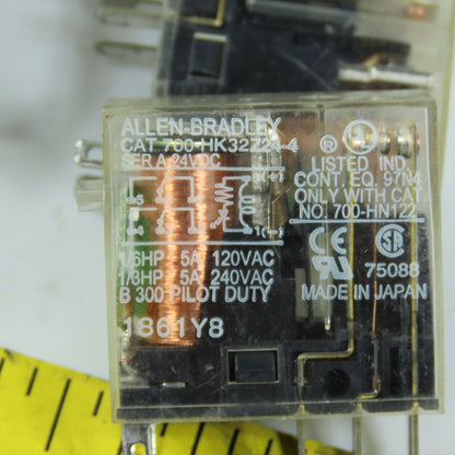 Allen-Bradley 700-HK32Z24-4 Relays 24VDC 5A Plug-In Lot of 4