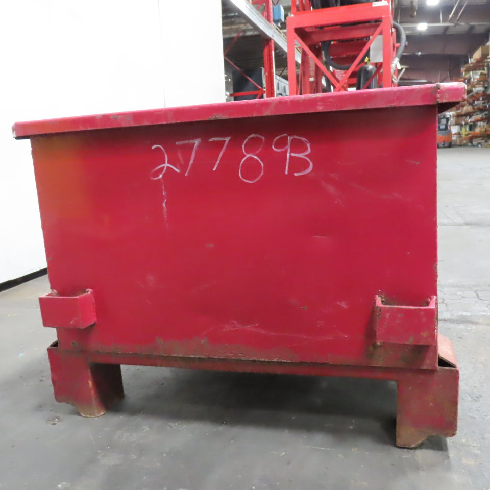 Metal Container Crate Bin Scrap Hopper 42"L x 24"W x 15"H Inside