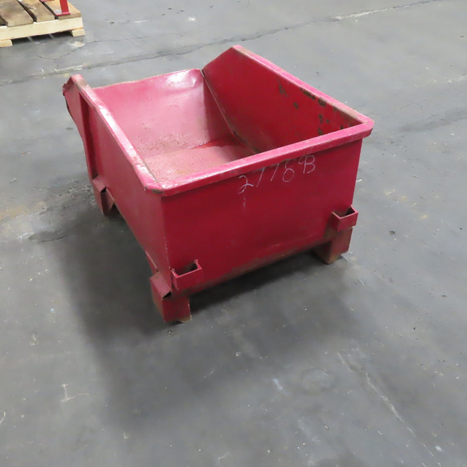 Metal Container Crate Bin Scrap Hopper 42"L x 24"W x 15"H Inside
