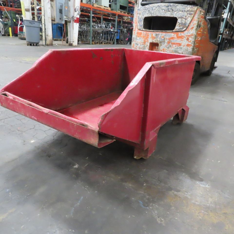Metal Container Crate Bin Scrap Hopper 42"L x 24"W x 15"H Inside