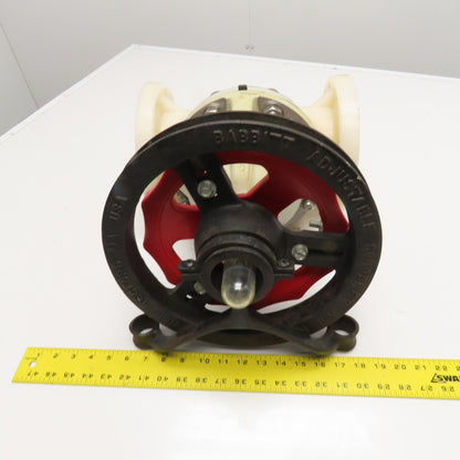 Asahi 4" PVDF/PTFE Diaphragm Valve Manual Chain Wheel Actuated CL100