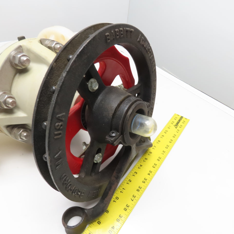 Asahi 4" PVDF/PTFE Diaphragm Valve Manual Chain Wheel Actuated CL100