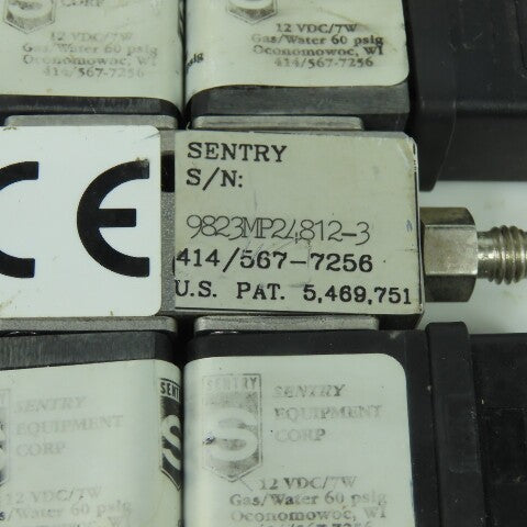 Sentry 414/567-7256 Pneumatic Valve 12VDC Gas/Water 60PSIG