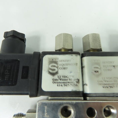 Sentry 414/567-7256 Pneumatic Valve 12VDC Gas/Water 60PSIG