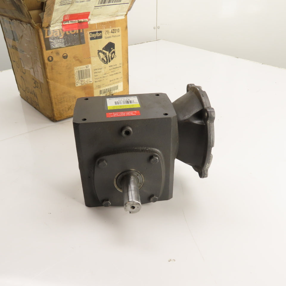 Dayton 4Z010 30:1 C-Face Right Angle Speed Reducer 56C 0.75HP