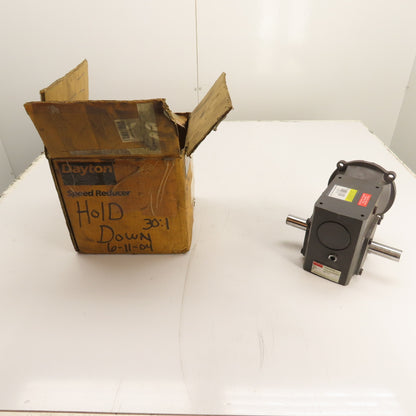 Dayton 4Z010 30:1 C-Face Right Angle Speed Reducer 56C 0.75HP