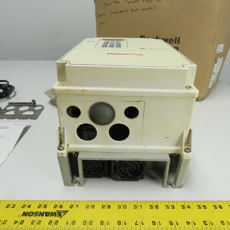 Allen Bradley 20AD040C3AYNANG0 Ser A PowerFlex 70 30HP AC Drive 3Ph 480V