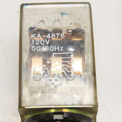 Potter & Brumfield KA-4876 120V 50/60Hz Plug In Relay Lot Of 2
