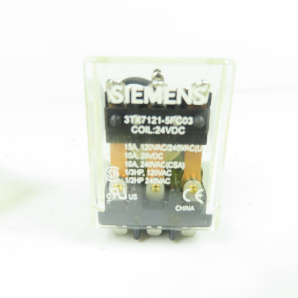 Siemens 3TX7121-5FC03 Relay 120/240VAC 15A 24VDC Coil NEW