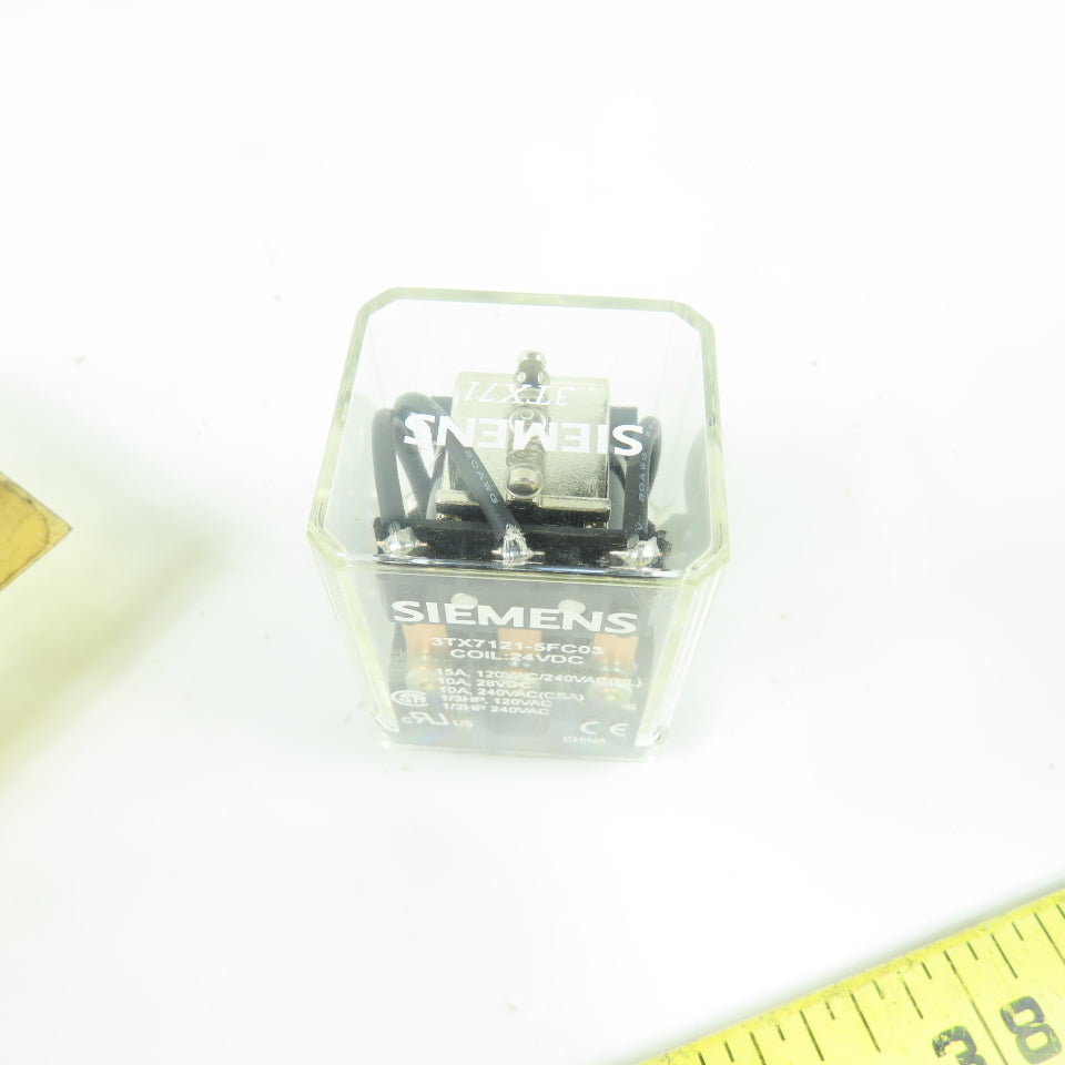 Siemens 3TX7121-5FC03 Relay 120/240VAC 15A 24VDC Coil NEW