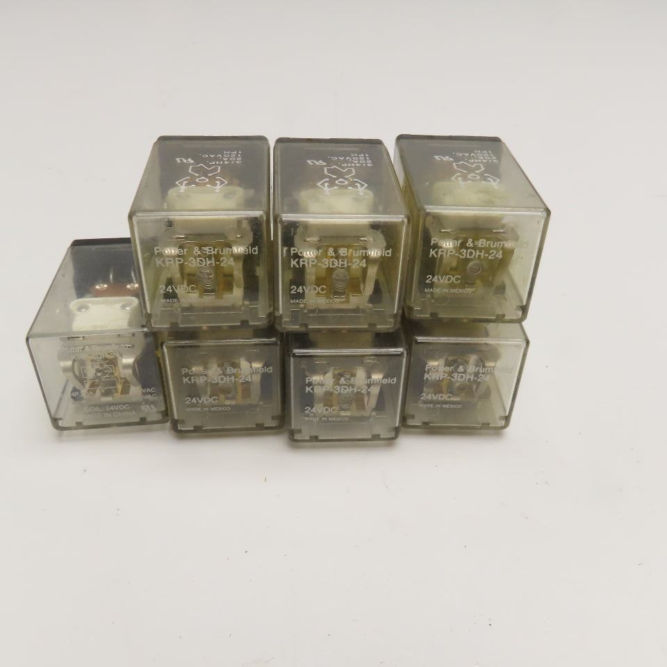 Potter & Brumfield KRP-3DH-24 24VDC Plug In Relay Lot Of 7