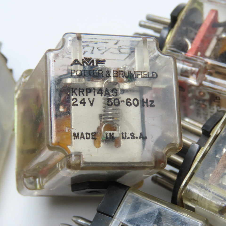 Potter & Brumfield Misc. Lot Plug In Relay 110V 120V 24V 50/60Hz Lot Of 16