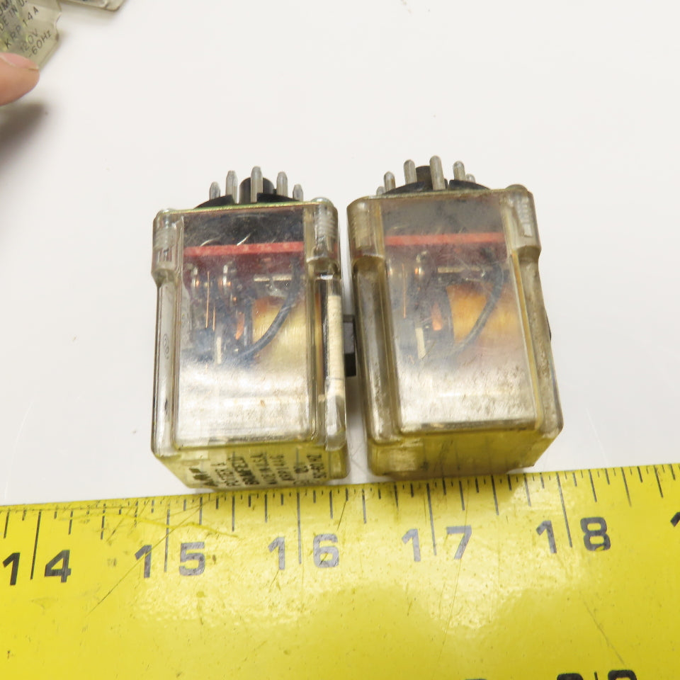 Potter & Brumfield Misc. Lot Plug In Relay 110V 120V 24V 50/60Hz Lot Of 16