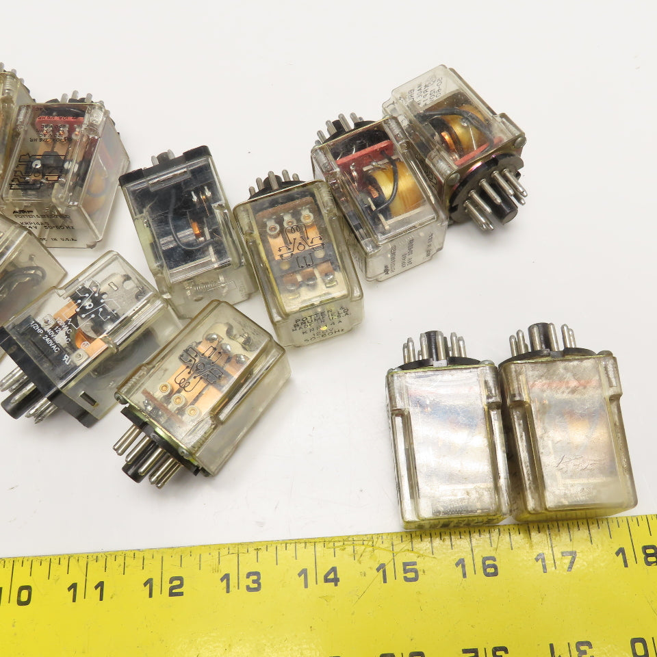 Potter & Brumfield Misc. Lot Plug In Relay 110V 120V 24V 50/60Hz Lot Of 16