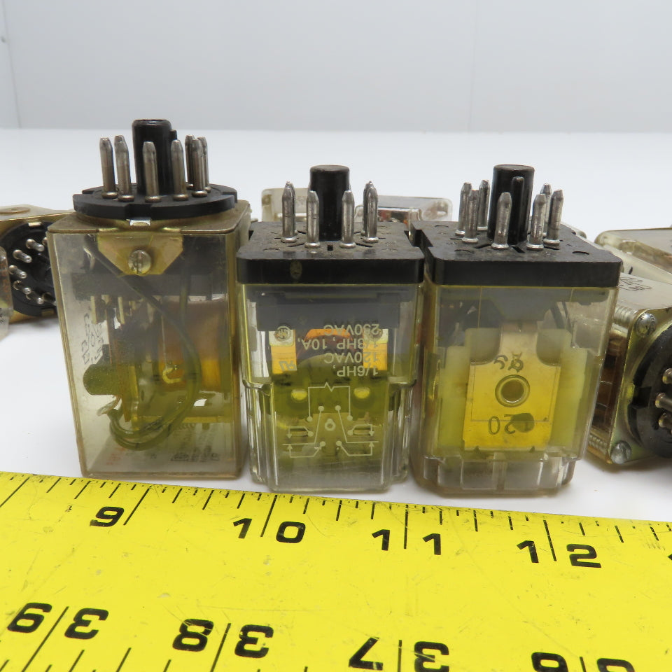 Potter & Brumfield Misc. Lot Plug In Relay 110V 120V 24V 50/60Hz Lot Of 16