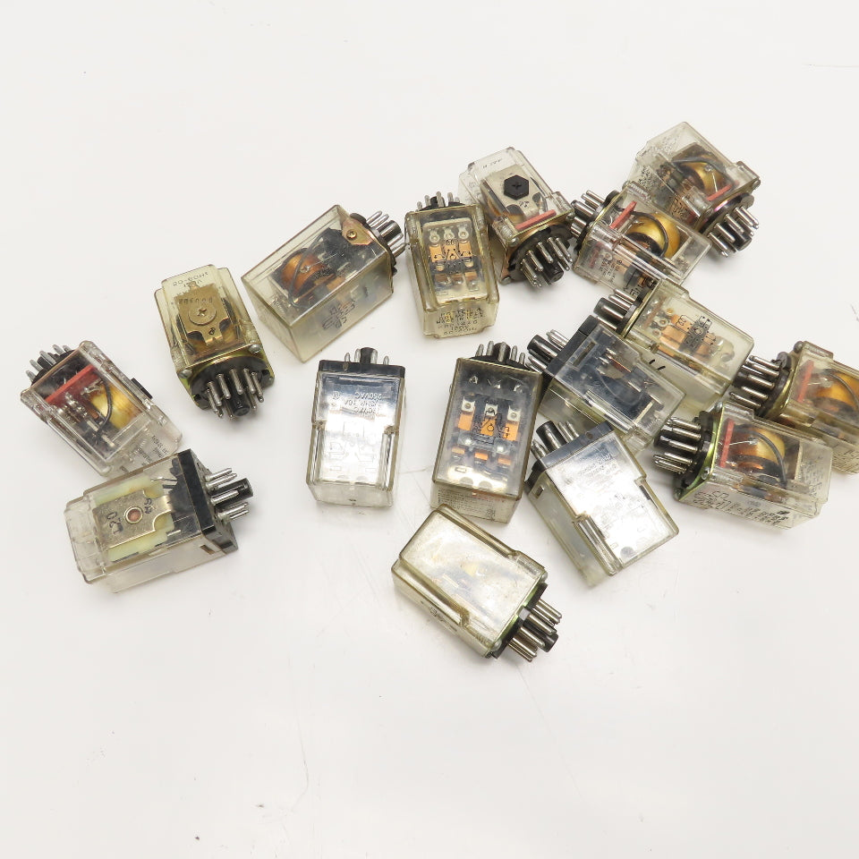 Potter & Brumfield Misc. Lot Plug In Relay 110V 120V 24V 50/60Hz Lot Of 16