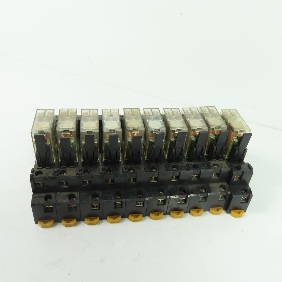 Allen Bradley 700-HK32Z24-4 Ser A Relay 120/240VAC 5A 24VDC Coil W/Base Lot/ 10