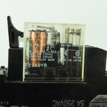 Allen Bradley 700-HK32Z24-4 Ser A Relay 120/240VAC 5A 24VDC Coil W/Base Lot/ 10