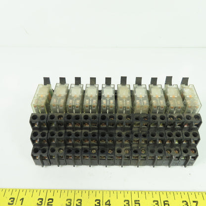 Allen Bradley 700-HK32Z24-4 Ser A Relay 120/240VAC 5A 24VDC Coil W/Base Lot/ 10