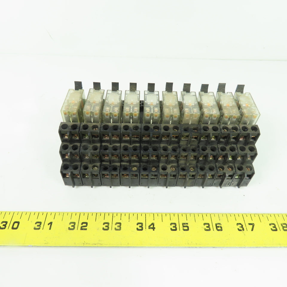 Allen Bradley 700-HK32Z24-4 Ser A Relay 120/240VAC 5A 24VDC Coil W/Base Lot/ 10