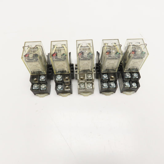 Allen Bradley 700-HF32Z24-4 24VDC Plug On Relay W/ Socket Base Lot Of 5