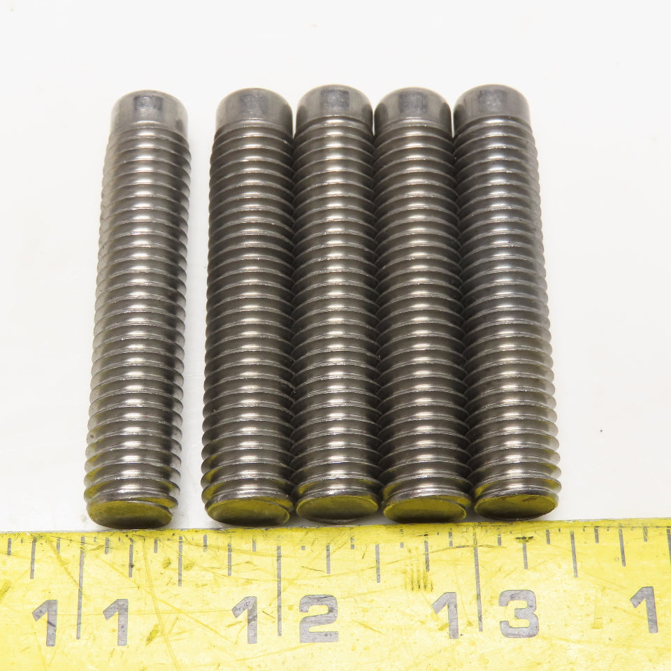 1/2"-13 x 2-1/2" Long Dog Point Stud Clamp Leveling Screw Lot Of 5